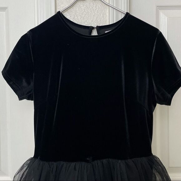 Junie Blake Tardis Black Velvet Dress With Black Tulle Skirt Goth Fairycore M - Picture 4 of 14